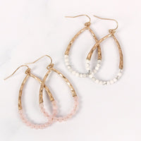 Thumbnail for Riah Fashion - Semi Precious Pear Shape Earrings - 9 COLORS -