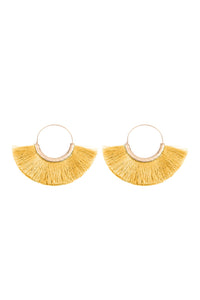 Thumbnail for Tassel Fan Hoop Earrings - 15 COLORS -