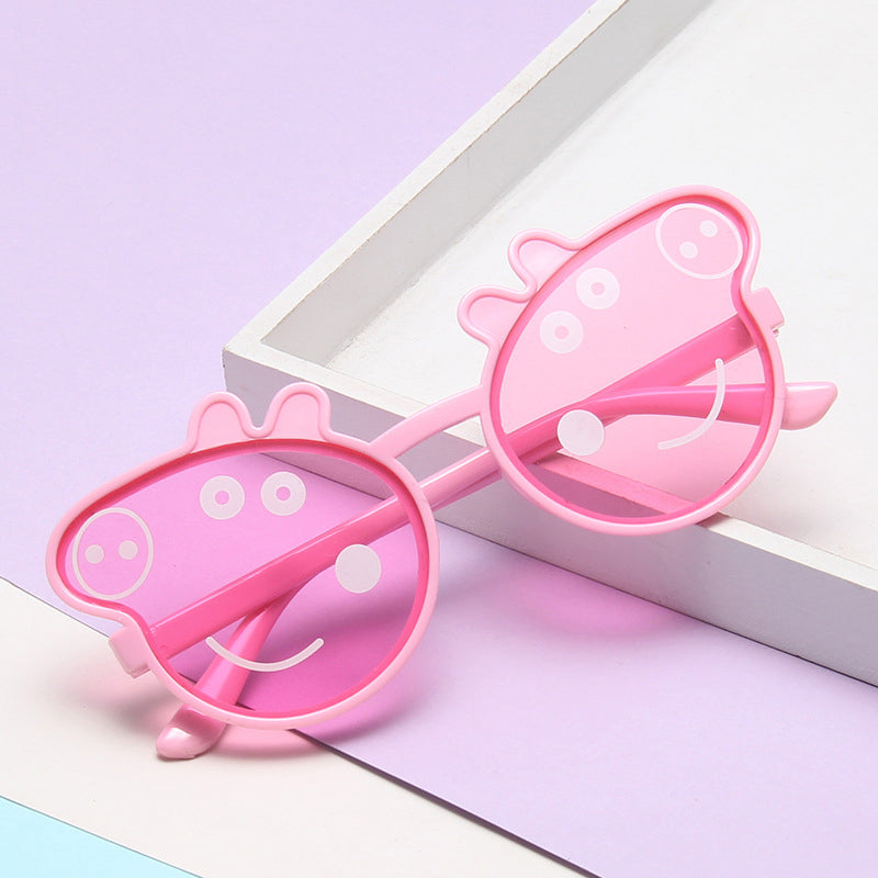 Fashion Kids Sun Glasses Cute Designers Cartoon Pig Shades Sun Glasses Children Sunglasses  - [10-15 DAY DELIVERY] - 8 COLORS -