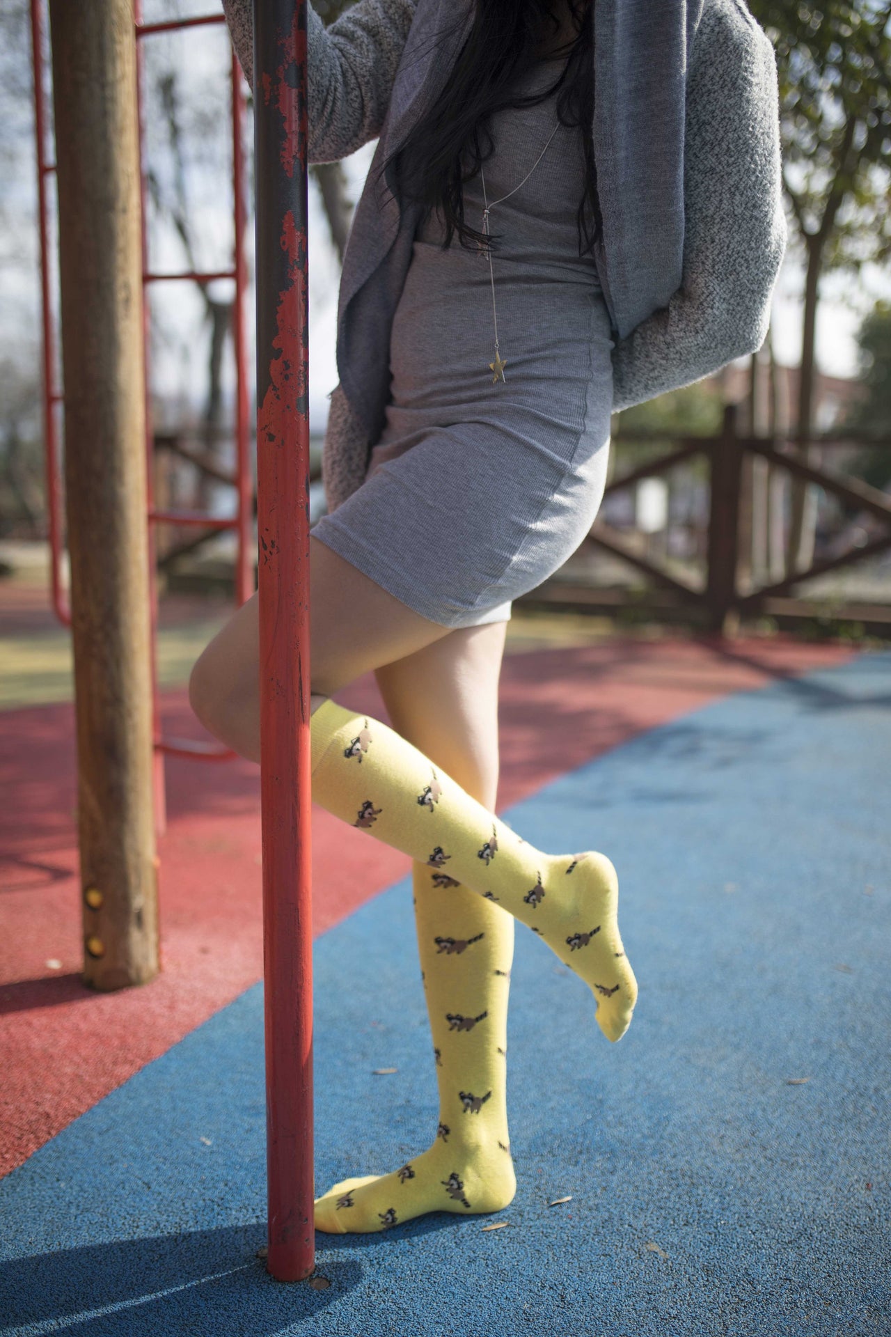 Women's Fox Knee High Socks - 1 COLOR -