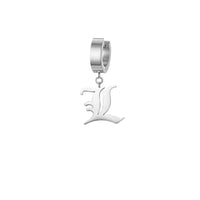 Thumbnail for Mister - Old English Initial Earring - ALL 26 LETTERS - 2 FINISHES - FIND YOURS! -