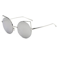 Thumbnail for Dublin | CA03 - Women Mirrored Lens Round Cat Eye Sunglasses - 6 COLORS -