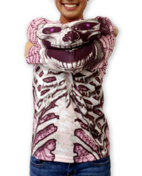 Thumbnail for Mouthman - SKELETON in PINK - Hoodie Chomp Shirt - ADULT SIZES AVAILABLE! - 10 SIZES -