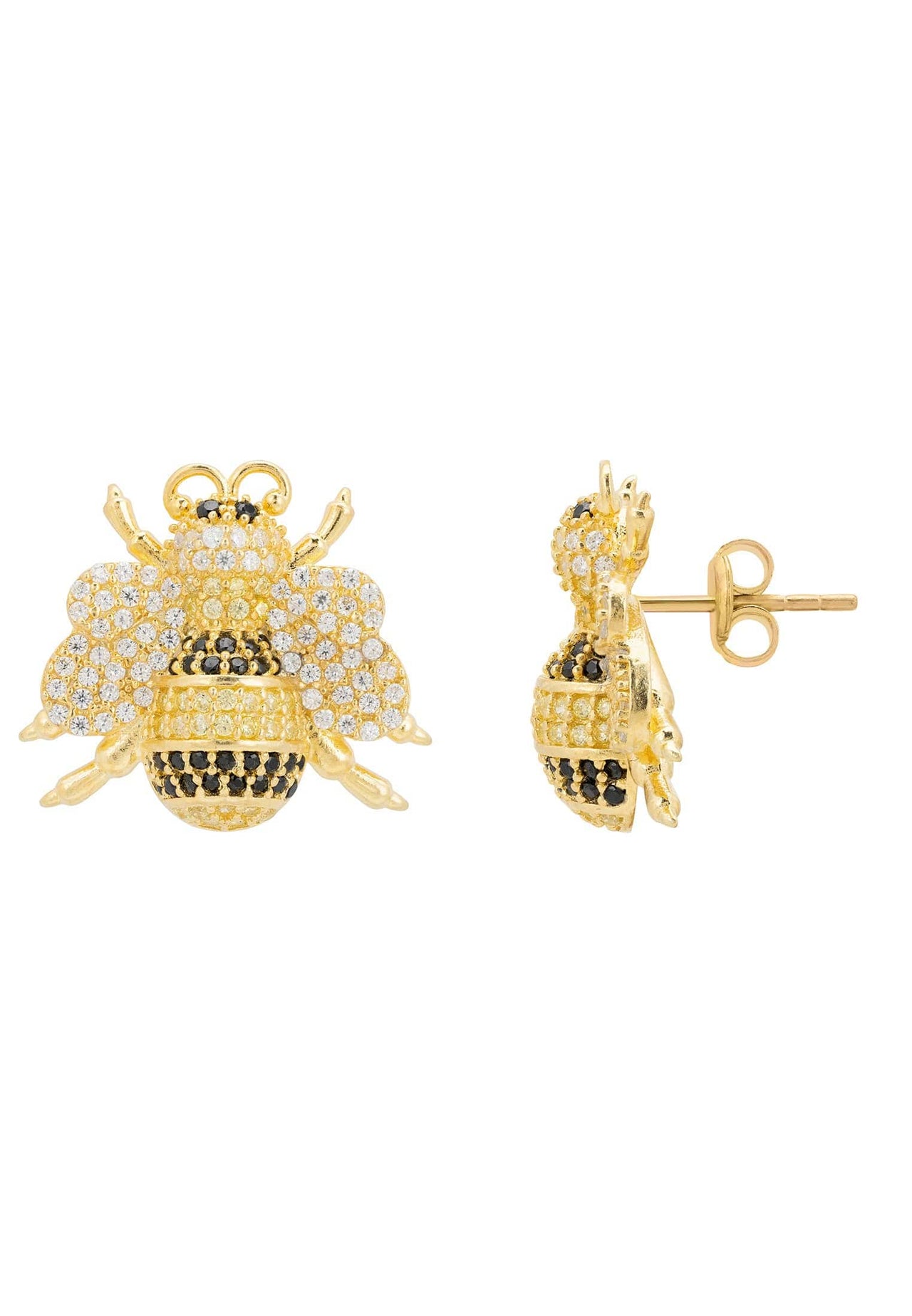 LATELITA - Bumble Bee Stud Earrings Gold -