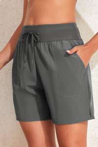 Thumbnail for Drawstring Swim Shorts with Pockets - T - 3 COLORS -