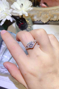 Thumbnail for Adored 1 Carat Moissanite 925 Sterling Silver Heart Ring