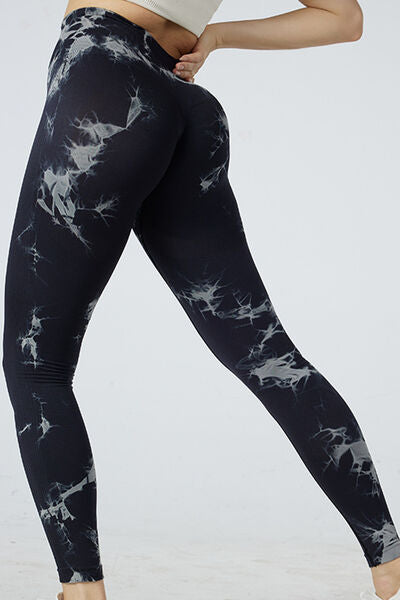 Tie-Dye High Waist Active Leggings - T - 10 COLORS -