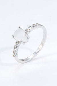 Thumbnail for Teardrop Natural Moonstone Ring - T - SIZES 6 THRU 9 - 1 FINISH -