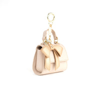 Thumbnail for GUNAS NEW YORK - Cottontail Mini - Beige Vegan Leather Bag KEYCHAIN - ACTUAL MINI PURSE! -