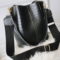 Thumbnail for ClaudiaG - Blake Shoulder Bag - Black Croc - 1 COLOR -