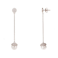 Thumbnail for LATELITA - Pearl Long Drop Earrings Silver -