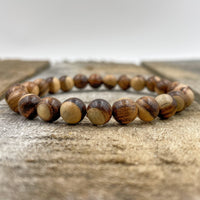 Thumbnail for Union - Dual Brown Sandalwood Mala Beaded Bracelet -