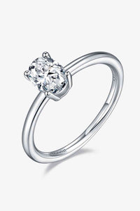 Thumbnail for 1 Carat Moissanite 925 Sterling Silver Solitaire Ring