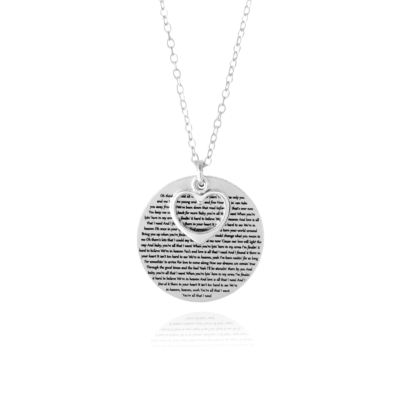 Sincerely Silver - Words of Love Necklace - ADD YOUR PERSONAL MESSAGE! (AT CHECKOUT) -