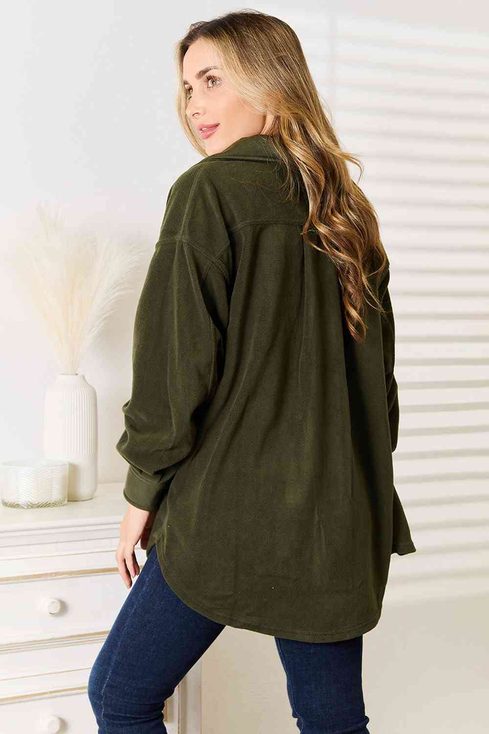 Heimish Cozy Girl Full Size Button Down Shacket - SIZES S THRU 3XL - T - 1 COLOR -