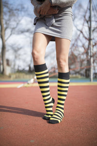 Thumbnail for Women's Bumblebee Stripe Knee High Socks - 1 COLOR -