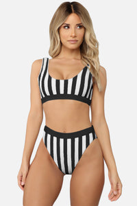 Thumbnail for Striped Tank High Waist Bikini - T - 3 COLORS -