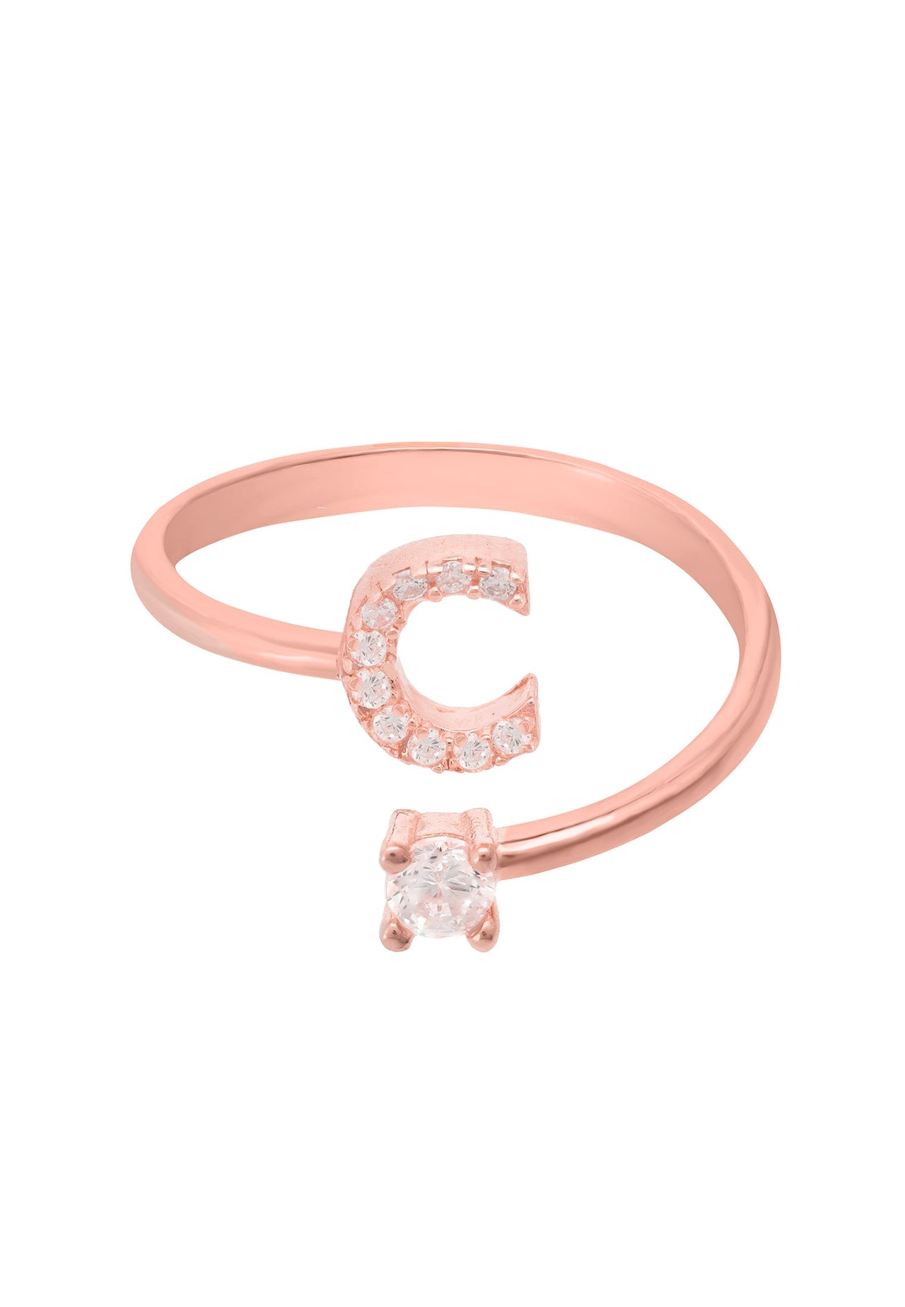 Initial Ring Rosegold C -