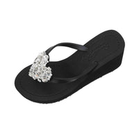 Thumbnail for SAND BY SAYA N.Y. - Chelsea Heart (Crystal) - Women's High Wedge - 3 COLORS -