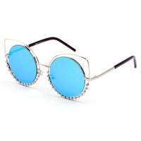 Thumbnail for Holland | A21 - Designer Pearl-Studded Cut-Out Cat Eye Princess Sunglasses - 5 COLORS -