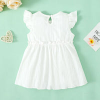 Thumbnail for Ruffled Round Neck Cap Sleeve Dress - 1 PC. - T - 1 COLOR -