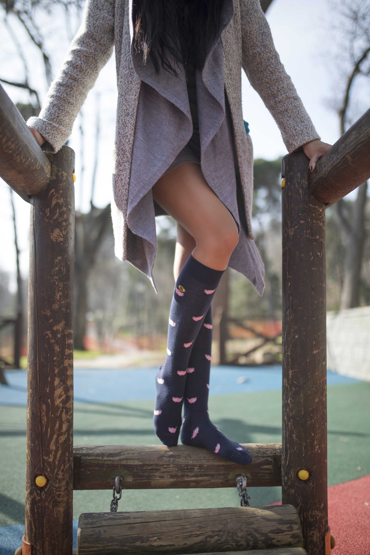 Women's Pig Knee High Socks - 1 COLOR -