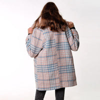 Thumbnail for Luxury & Me - Double Breasted Coat - Plaid - 1 COLOR -