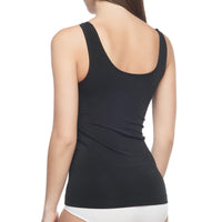 Thumbnail for Seamless Shaping Tank Top With Lace Trim Black -