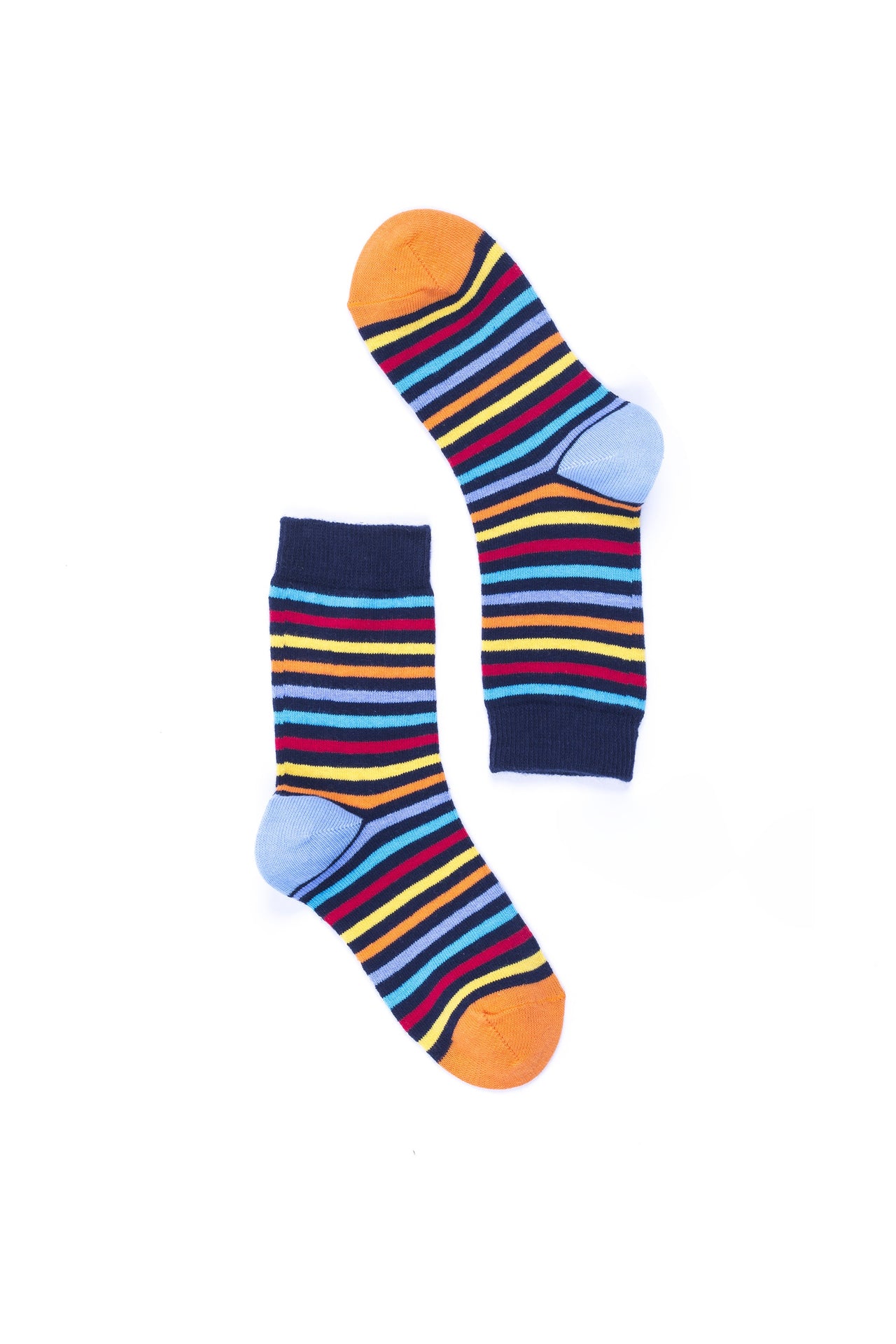 Women's Black Rainbow Stripe Socks - 1 COLOR -