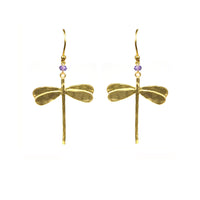 Thumbnail for Gena Myint - Dragonfly Amethyst Earrings -