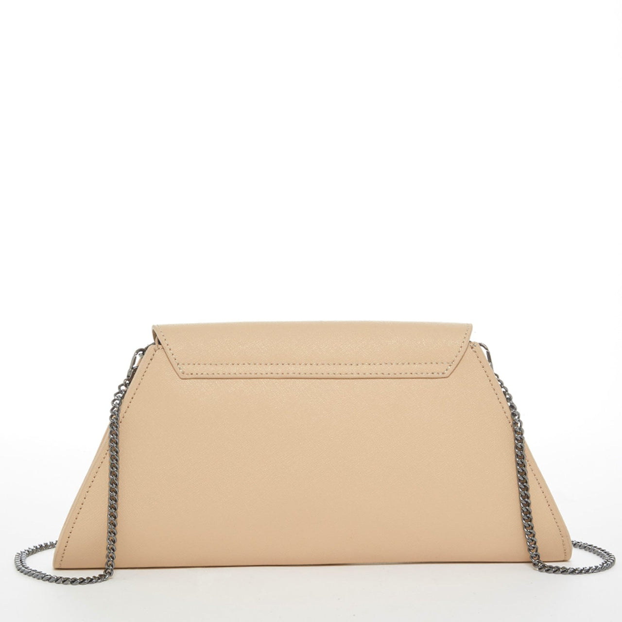 Angelica Nude Leather Clutch Purse -