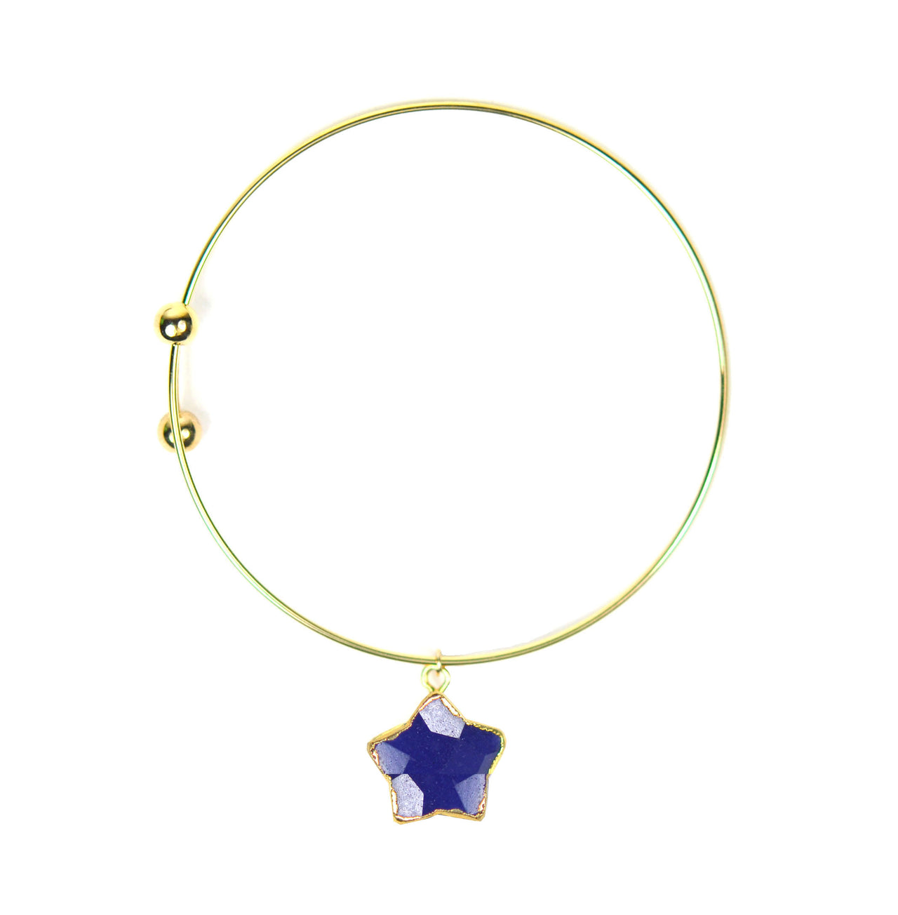 Gena Myint - Lapis Lazuli Star Adjustable Bangle Bracelet -