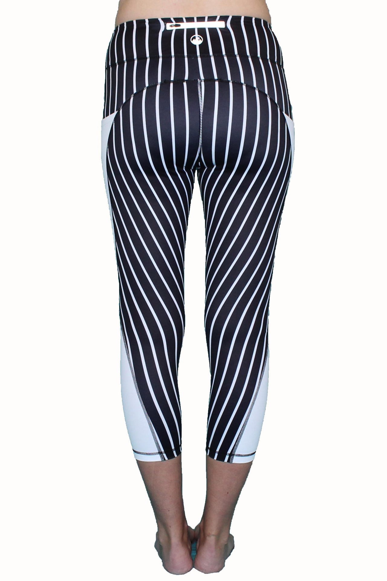 Belcorva - Vertical Stripe - Black and White - Pocket Tights - 1 COLOR -