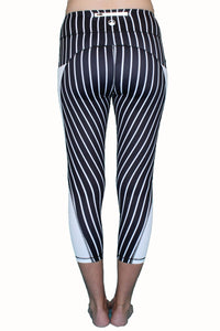 Thumbnail for Belcorva - Vertical Stripe - Black and White - Pocket Tights - 1 COLOR -