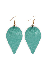 Thumbnail for Teardrop Shape Pinched Leather Earrings - 18 COLORS -