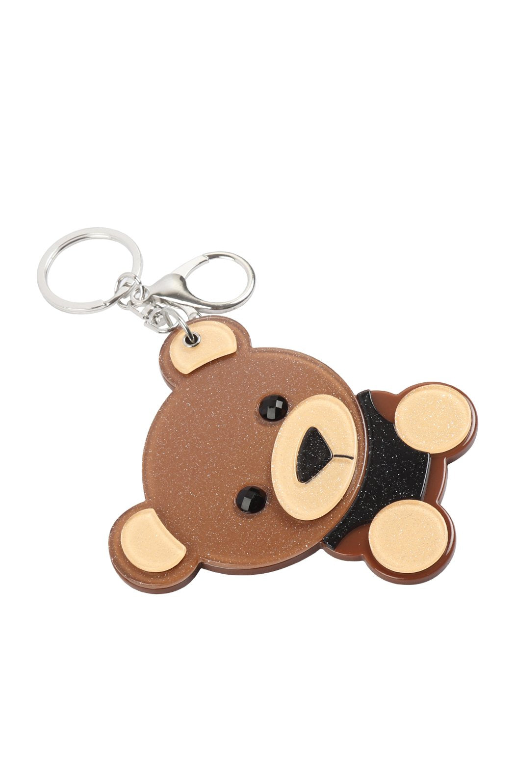 Cute Bear With Mirror Keychain -