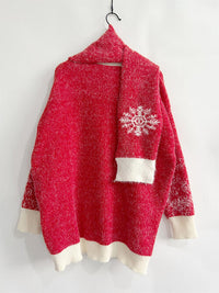 Thumbnail for Christmas Element Round Neck Sweater and Scarf Set - UNI SIZED - 2 PCS. - T - 1 COLOR -