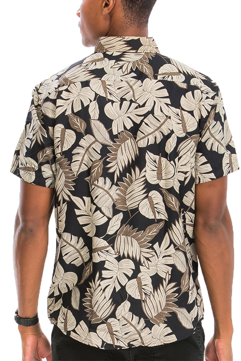 WEIV - Digital Print Hawaiian Short Sleeve Shirt -