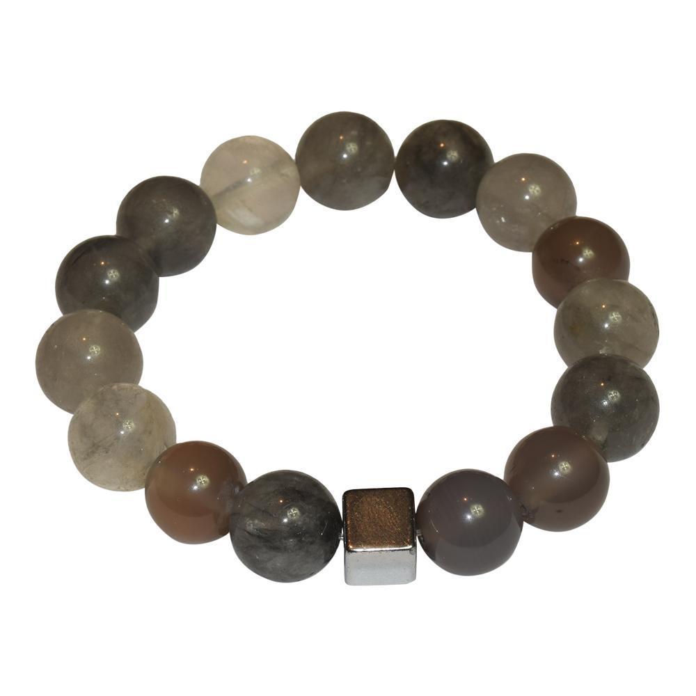 ClaudiaG - Cube Hematite Bracelet - Grey -