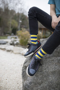 Thumbnail for Men's Lemon Sky Stripe Socks - 1 COLOR -