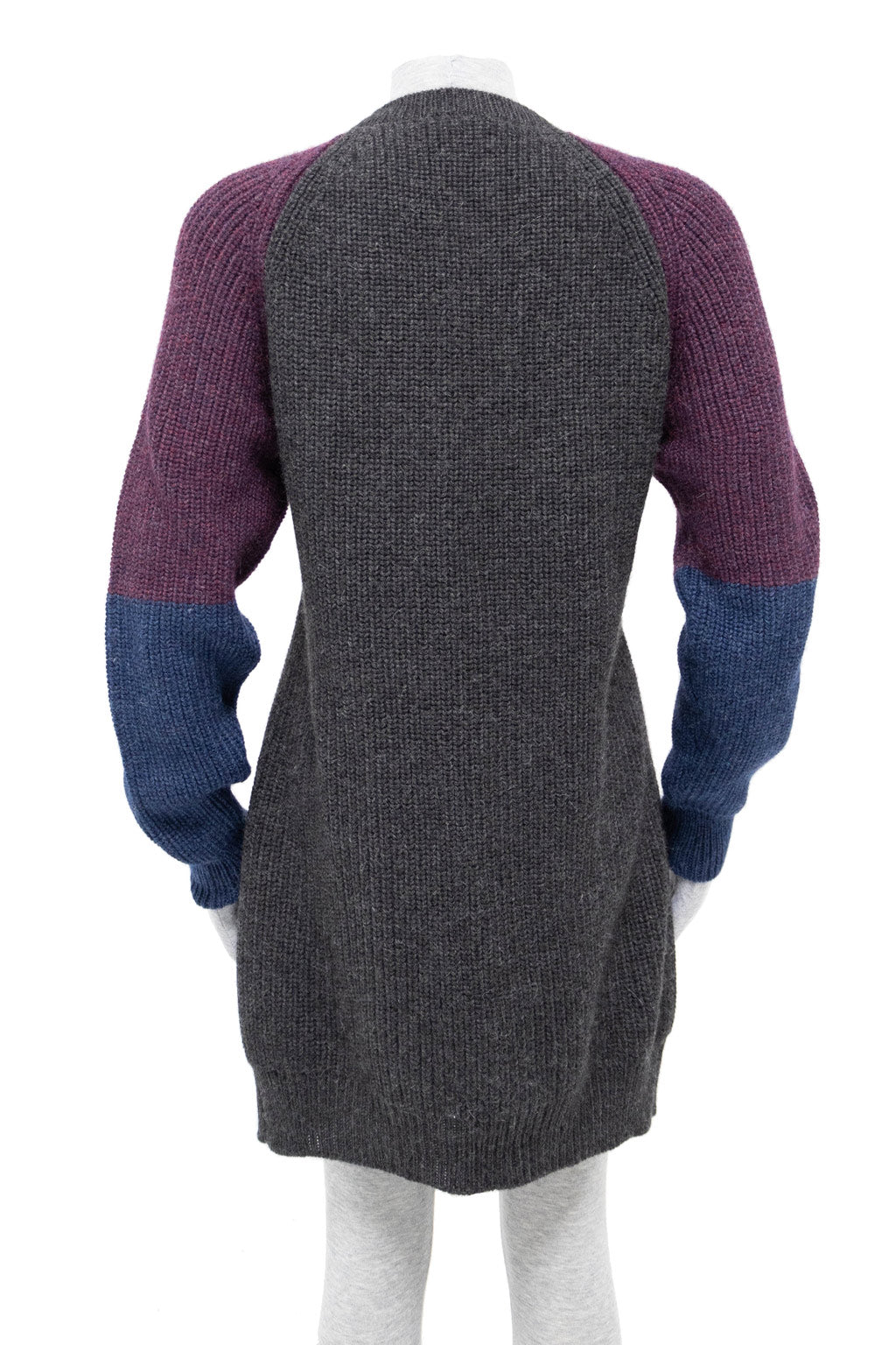 Cabin Measures - Heavy Knit Alpaca Wool Sweater Coat in Amethyst -