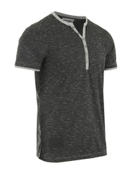 Thumbnail for Men's Henley T Shirts – Short Sleeve Contrast Neck and Hem Active Casual Fashion Tee - 1 COLOR