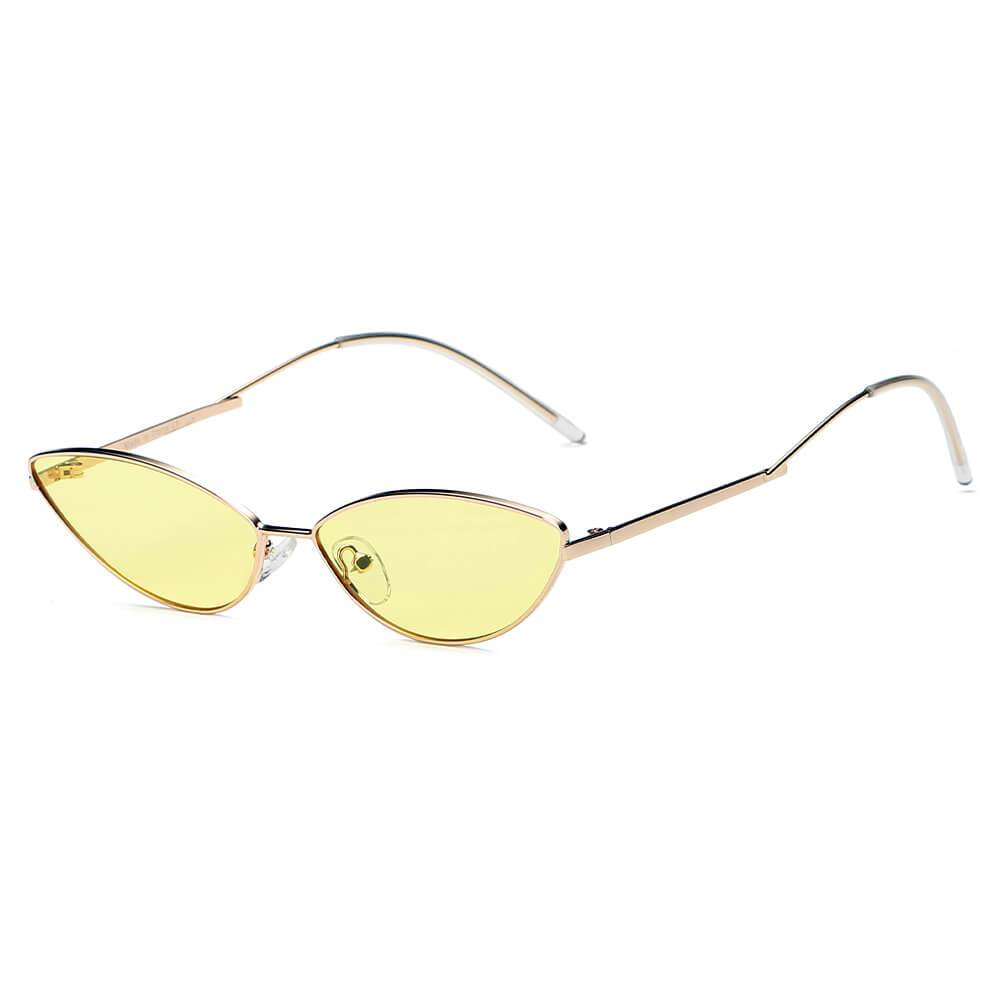 Flint | Small True Retro Vintage Slim Metal Sunglasses - 4 COLORS -