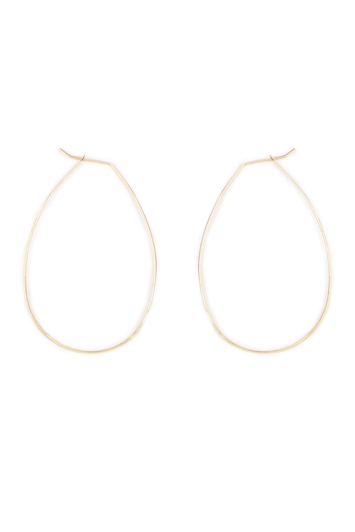 Large Teardrop Brass Earrings - 3 FINISHES -