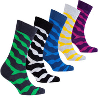 Thumbnail for Men's Solid Waves Socks - 5 PACK -