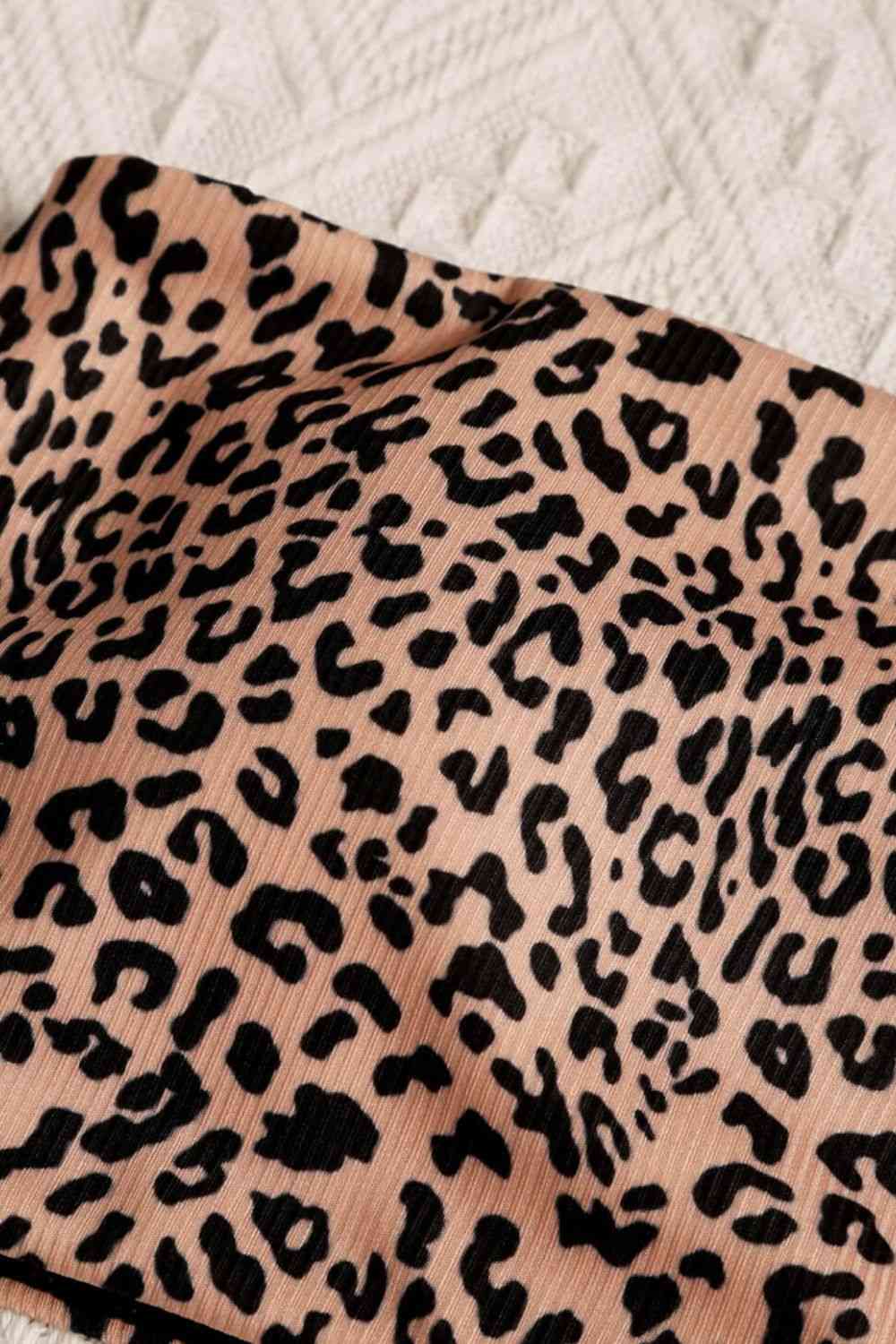 Leopard Swim Tube Top and Swim Bottoms Set - T - 1 COLOR -