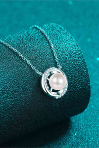 Thumbnail for Moissanite Pearl Rhodium-Plated Necklace