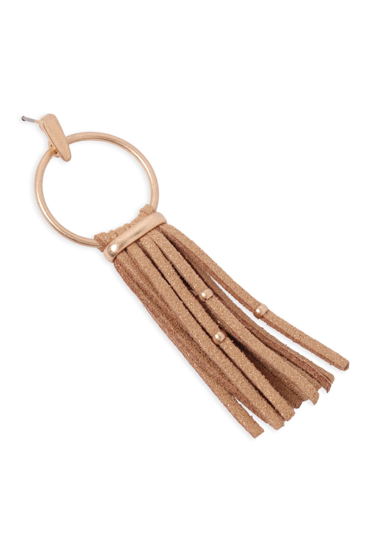 Suede Tassel Post Earrings - 6 COLORS -