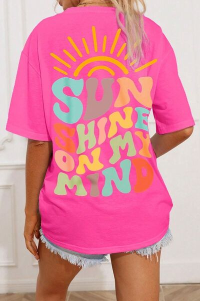 SUN SHINE ON MY MIND Round Neck T-Shirt - T - 1 COLOR -