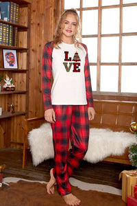 Thumbnail for LOVE Graphic Top and Plaid Pants Set - T - SOLD BY SIZE / 2 PCS. - 4 SIZES -